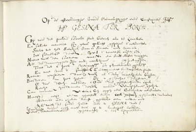 Lobgedicht auf Gesina ter Borch (Teil eins) von Robertus Altius (signed by artist)