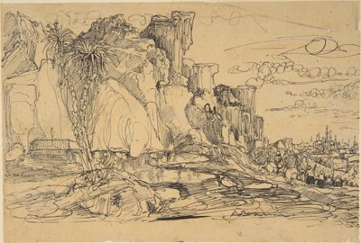 Kaukasische Landschaft von Rodolphe Bresdin