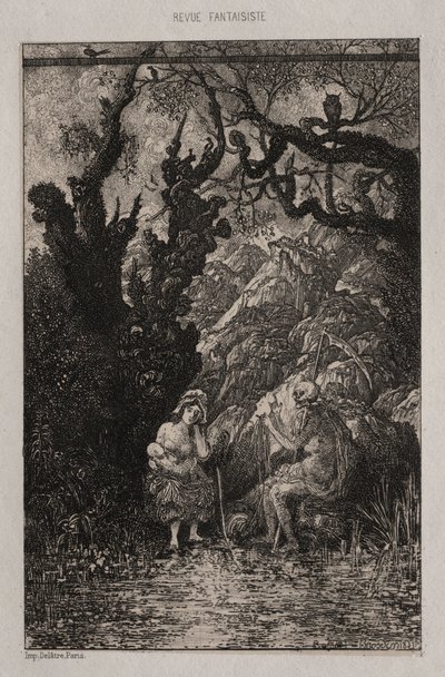 Der Tod und die junge Mutter, 1861 von Rodolphe Bresdin