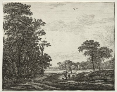 Sechs Ansichten im Wald von Den Haag: Tafel 2 von Roelant Roghman