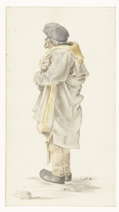 Stehender Mann in einem mit Pelz gefütterten Mantel von Roelant Savery