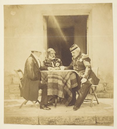 Kriegsrat: Lord Raglan, Omar Pacha und Pelissier, am Vorabend der Einnahme von Mankelen, Krim von Roger Fenton