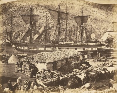 Hafen von Balaklawa, der Viehpier von Roger Fenton