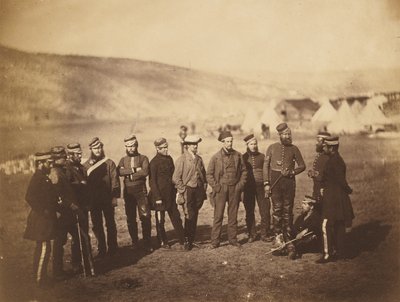 Major Burton und Offiziere der 5. Garde-Dragoner von Roger Fenton