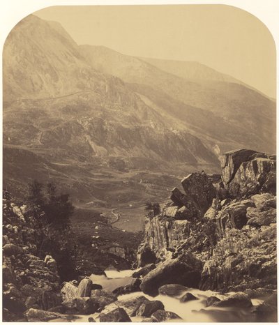 Blick von den Ogwen-Fällen ins Nan Francon von Roger Fenton