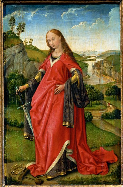 Heilige Katharina, rechter Flügel eines Diptychons von Rogier van der Weyden