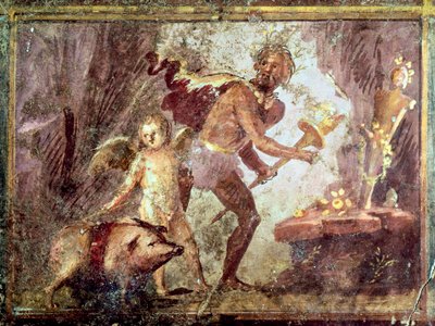 Fresko aus der Villa der Mysterien, Pompeji von Roman