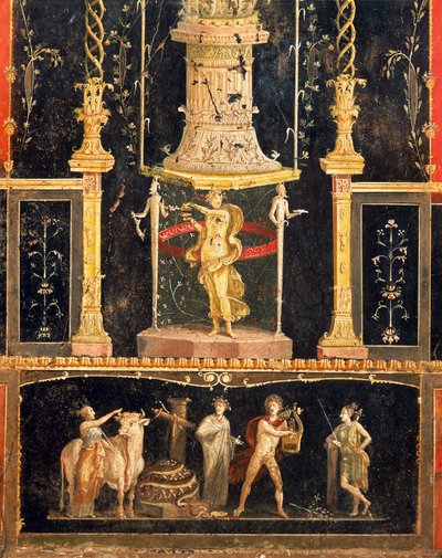 Fresko in der Halle des Amor im Haus der Vettii, Pompeji von Roman
