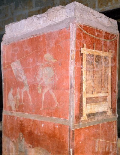 Färber, Gemälde aus dem Haus der Fullonica in Pompeji, Italien von Roman
