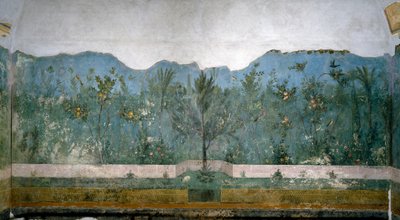 Trompe-l’oeil-Garten aus der Villa von Livia, 40-20 v. Chr. von Roman