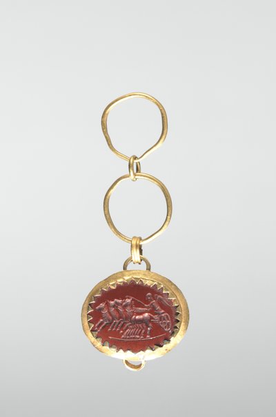Intaglio mit Victoria im Streitwagen von Roman Imperial Period