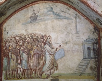 Die Auferweckung des Lazarus, Katakomben der Via Latina, Rom von Roman Roman