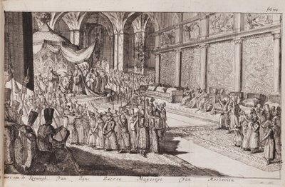 Eine Szene am königlichen Hof von Zar Alexei Michailowitsch, 1677 von Romeyn de Hooghe