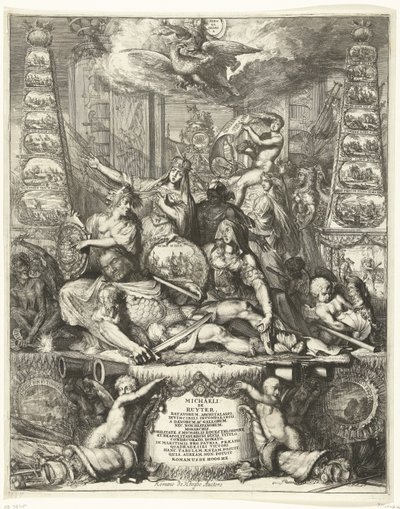 Allegorie auf den Tod von Michiel de Ruyter, 1676 von Romeyn de Hooghe