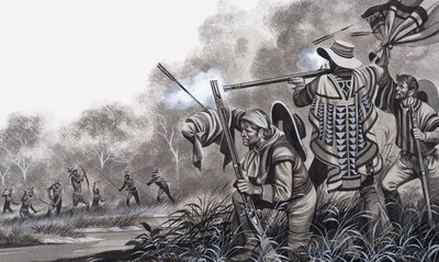 Unter Angriff der Chavante-Indianer von Ron Embleton