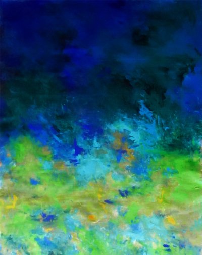 Lebendige abstrakte Landschaft von Ron Halfant