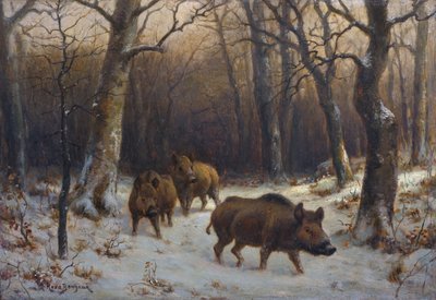 Sangliers dans la neige von Rosa Bonheur