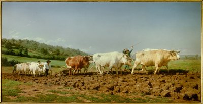 Das Pflügen in Nivernais, der Schattenwurf Gemälde von Marie Rosalie Bonheur genannt Rosa Bonheur (1822-1899) 1849 Paris, Musée d