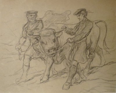 Zwei Männer mit Stier von Rosa Bonheur von Rosa Bonheur