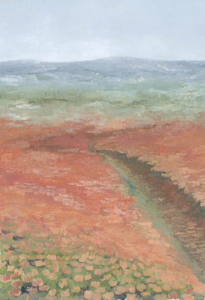 Pfad durch blühendes Feld von Rosana Laiz Blursbyai