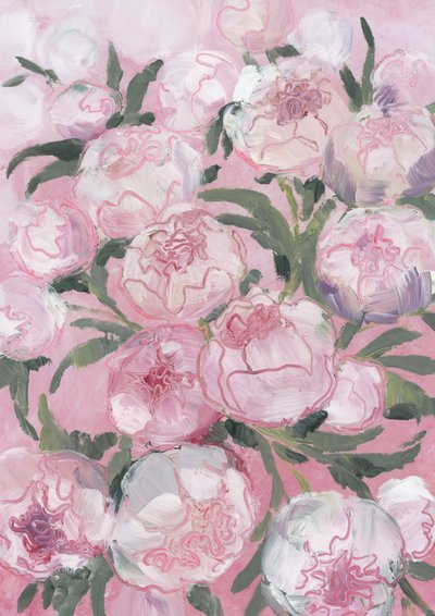 Zarte rosa Pfingstrosen von Rosana Laiz Blursbyai