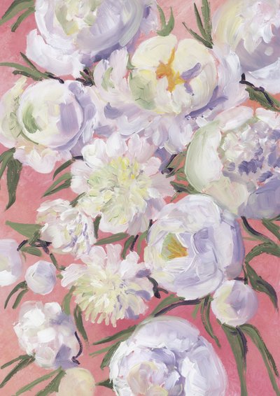 Weiße Pfingstrosenblüte von Rosana Laiz Blursbyai