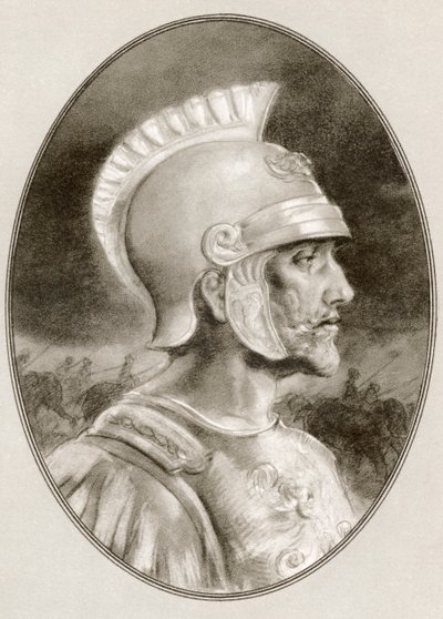 Ashoka, gestorben 232 v. Chr., auch bekannt als Ashoka der Große. Indischer Kaiser der Maurya-Dynastie. Illustration von Gordon Ross, amerikanischer Künstler und Illustrator (1873-1946), aus Living Biographies of Famous Rulers von Ross Gordon