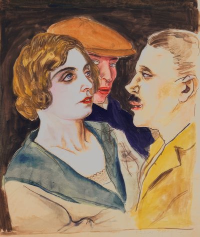 Tanzpaar und Zuschauer von Rudolf Schlichter