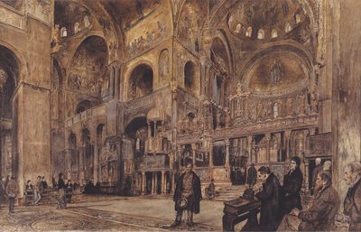 Innenansicht der Markuskirche in Venedig von Rudolf von Alt