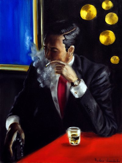 Noir-Reflexion, 2024 von Ruslana Levandovska