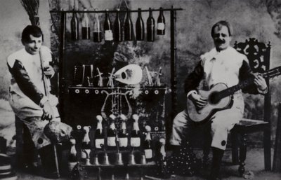 Ivan Radunsky und Felix Kortezi, russisches Zirkusclown-Duo bekannt als Bim-Bom von Russian Photographer
