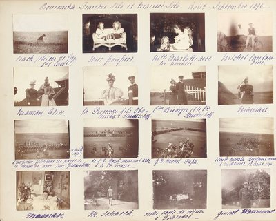 Die russische kaiserliche Familie, Seite aus einem Fotoalbum, ca. 1897-99 von Russian Photographer