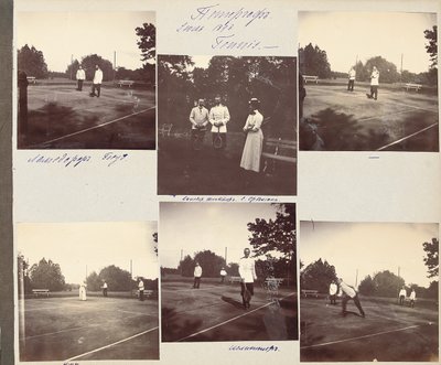 Die russische kaiserliche Familie, Seite aus einem Fotoalbum, ca. 1897-99 von Russian Photographer