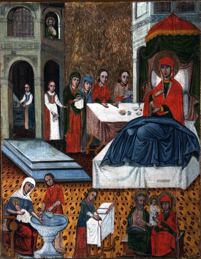 Die Geburt der Jungfrau von Russian icon.