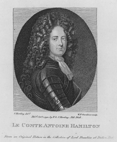 Graf Antoine Hamilton (Gravur) von S. (after) Harding
