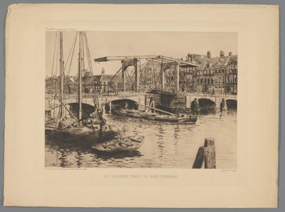 Ansicht der Magere Brug in Amsterdam von Salomon Garf