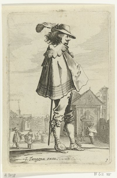 Stehender Offizier im Profil von Salomon Savery