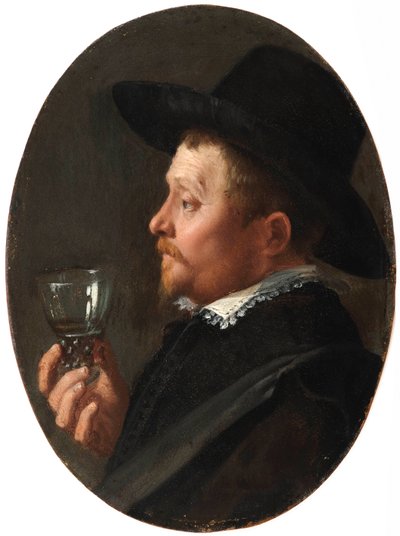 Porträt eines Mannes mit einem Römerglas von Salomon de Bray