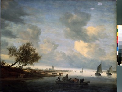 Fähre in Arnheim von Salomon van Ruisdael or Ruysdael