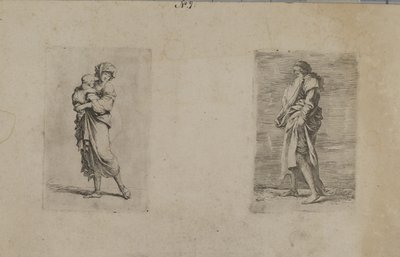 (Figurenserie) Frau mit Baby von Salvator Rosa