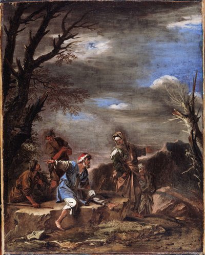 Landschaft mit Figuren von Salvator Rosa