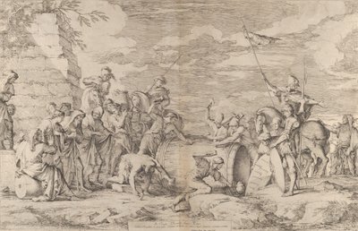 Der Tod von Marcus Atilius Regulus, gezeigt, wie er von den Karthagern in ein Fass genagelt wird, ca. 1661-62 von Salvator Rosa
