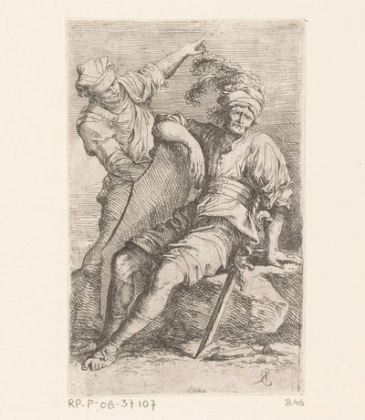 Zwei Soldaten von Salvator Rosa
