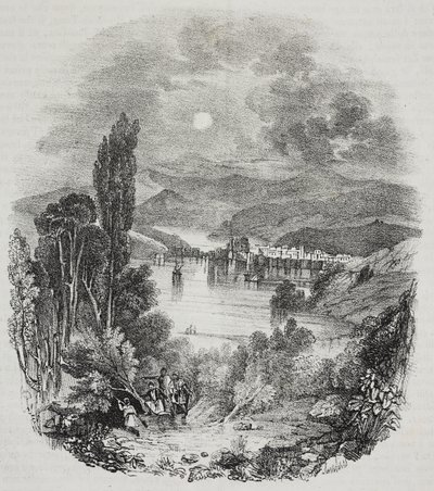 Ansicht des Cephissus-Sees in Böotien, Griechenland, Lithographie von Salvatore Puglia aus Poliorama Pittoresco, Nr. 9, 8. Oktober von Salvatore Puglia