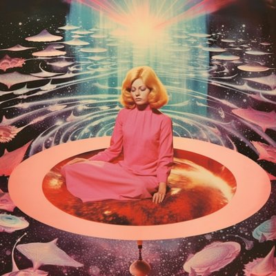 Kosmische Meditationsfrau von Samantha Hearn
