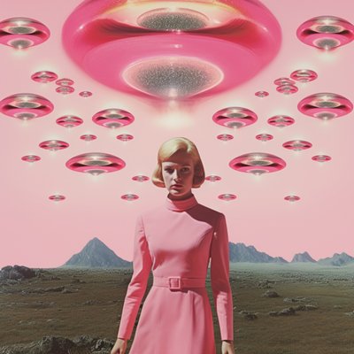 Rosa UFO-Invasion von Samantha Hearn