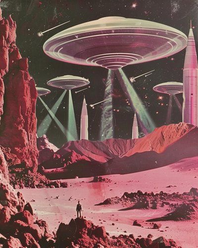 Retro SciFi Invasion von Samantha Hearn