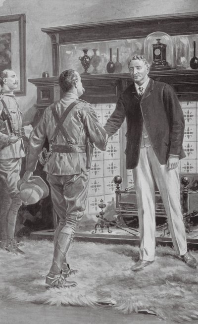 Treffen von Franzosen und Rhodes in Kimberley von Samuel (after) Begg