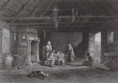 Australien: Hütte eines australischen Schäfers von Samuel (after) Prout