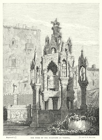 Das Grab der Scaliger in Verona von Samuel (after) Prout